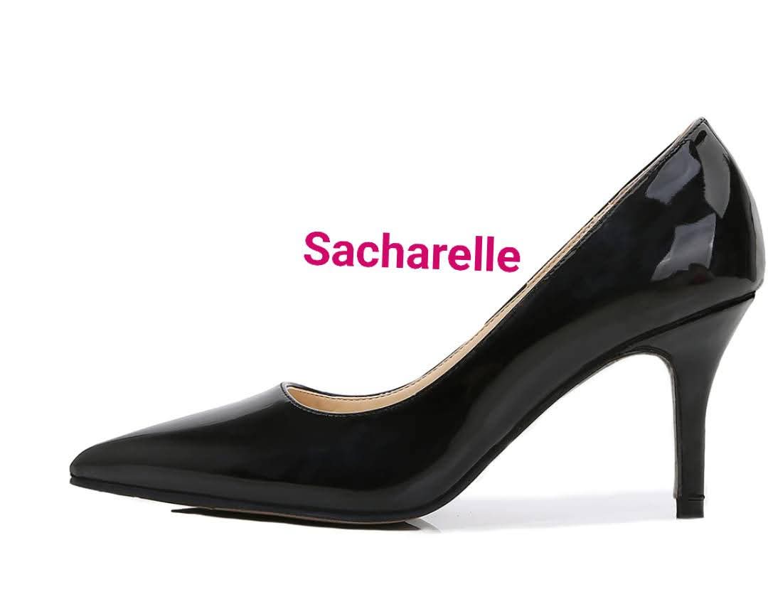 Escarpins Mae Noir Vernis – 7cm