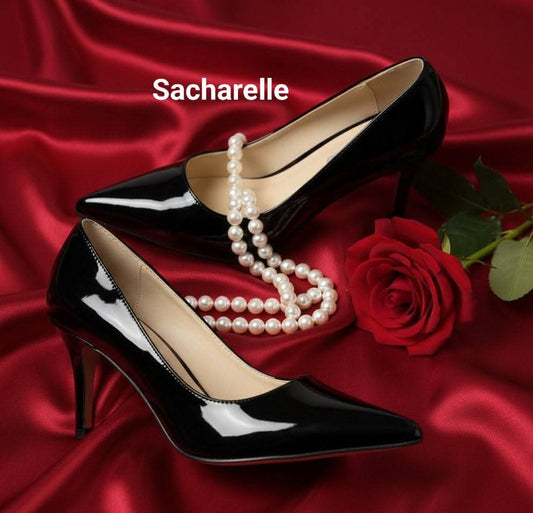 Escarpins Mae Noir Vernis – 7cm